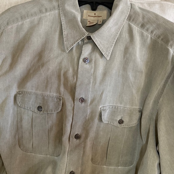 Ermenegildo Zegna button down shirt made in Italy size L - Picture 7 of 16
